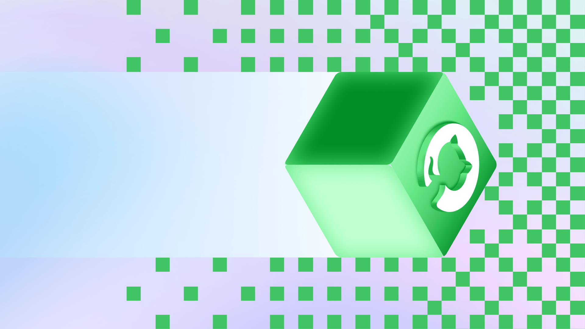 GitHub illustration of a green cube and expanding grid