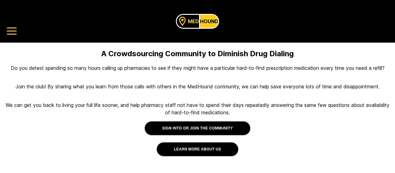MedHound live demo landing page